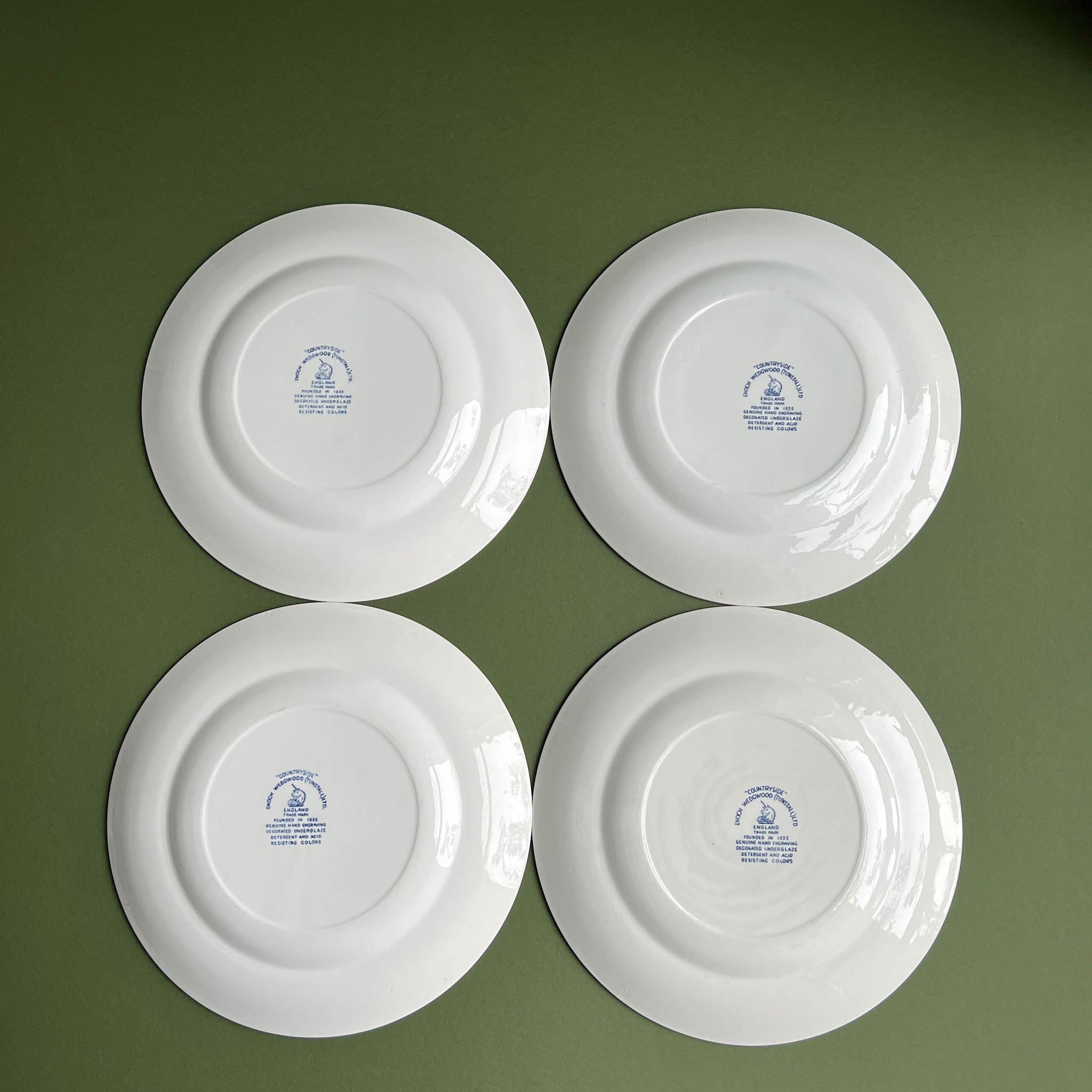 Blue Enoch Wedgewood Plates